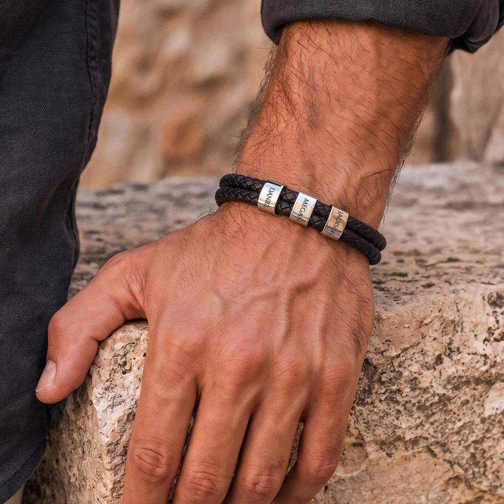 Mens Personalized Name Bracelet Gift For Son