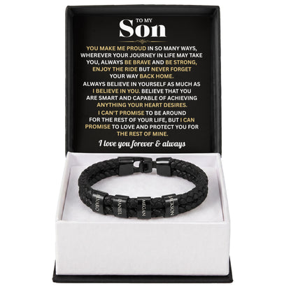 Mens Personalized Name Bracelet Gift For Son