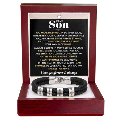Mens Personalized Name Bracelet Gift For Son