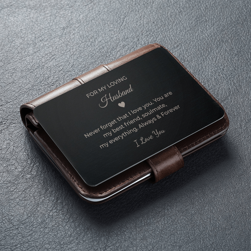 To My Husband Metal Wallet Card – Meaningful Gift from Wife