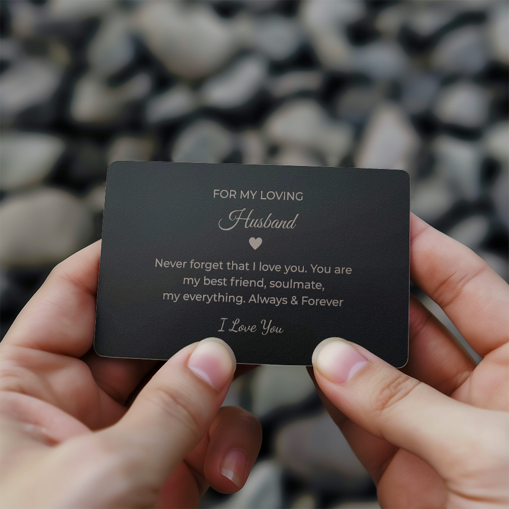 To My Husband Metal Wallet Card – Meaningful Gift from Wife