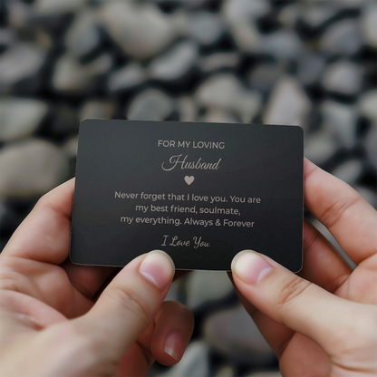To My Husband Metal Wallet Card – Meaningful Gift from Wife