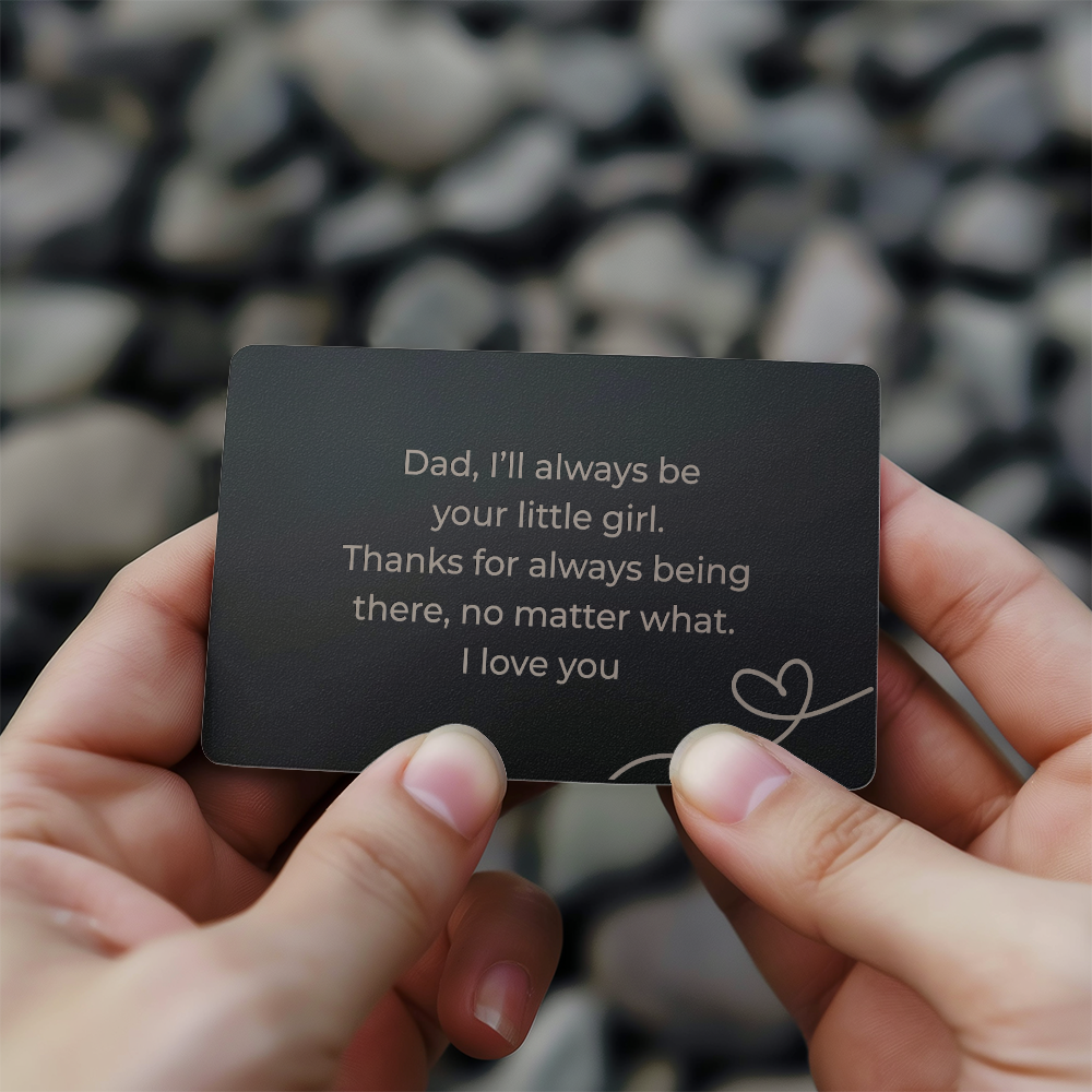 To My Dad Metal Wallet Card – Heartfelt Gift from Daughter