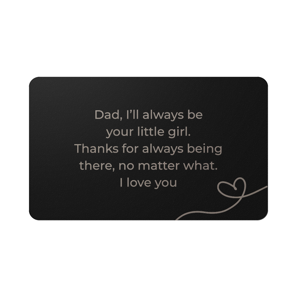 To My Dad Metal Wallet Card – Heartfelt Gift from Daughter