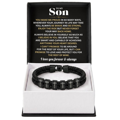 Mens Personalized Name Bracelet Gift For Son
