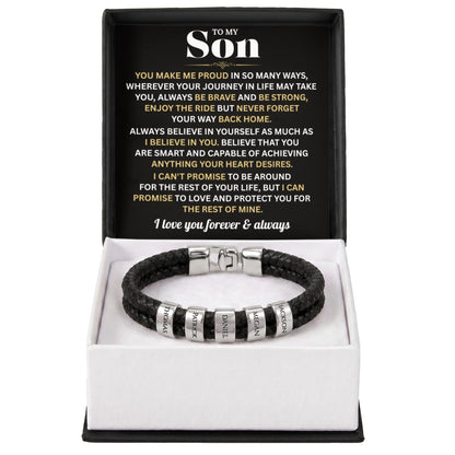 Mens Personalized Name Bracelet Gift For Son