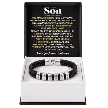 Mens Personalized Name Bracelet Gift For Son