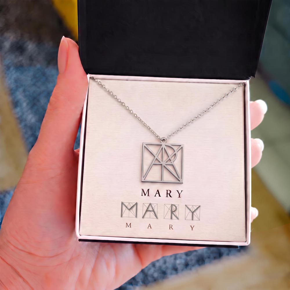 Personalized Name Logo Necklace: Custom Handmade Jewelry Gift
