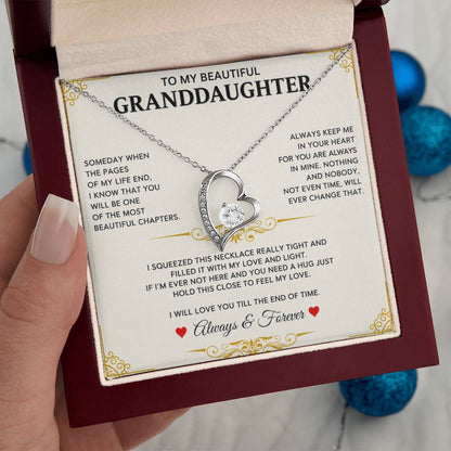 To My Granddaughter Keep This Close and Remember How Much You Are Loved Heartfelt Gift