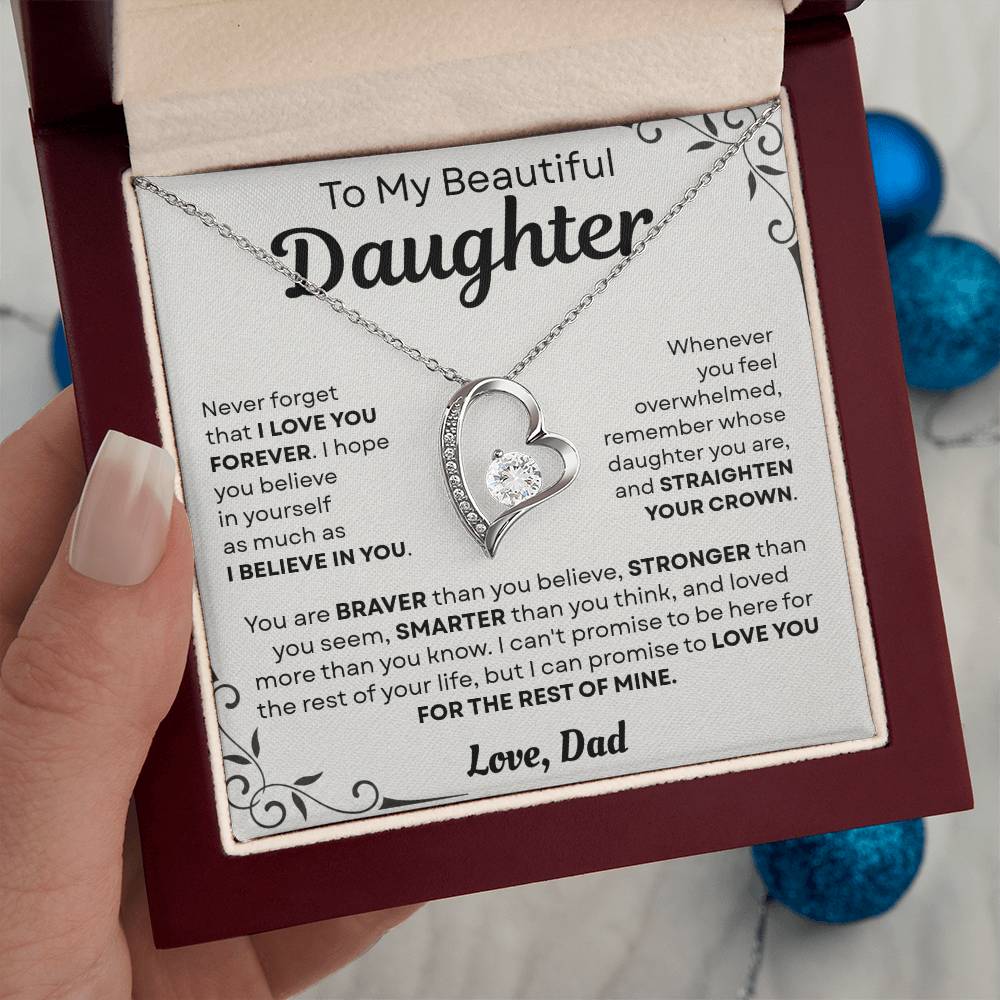 To My Daughter Necklace – Special Keepsake Gift from Loving Dad