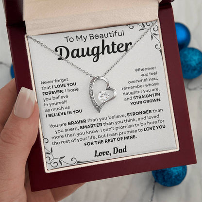 To My Daughter Necklace – Special Keepsake Gift from Loving Dad