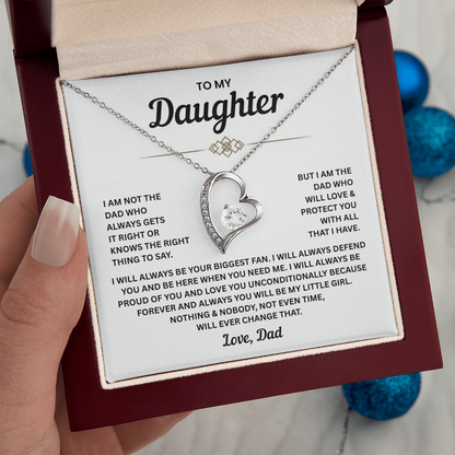 To My Beautiful Daughter Necklace – Forever Love Necklace | Sentimental Gift from Mom