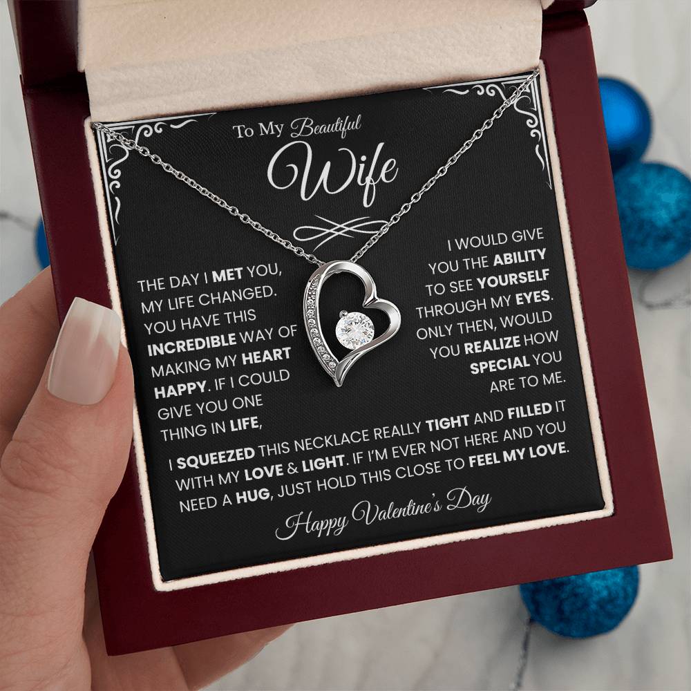 Gifts For Wife on Valentines Day, To My Beautiful Soulmate Necklace