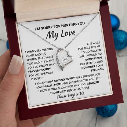 I'm Sorry Necklace – Heartfelt Apology Gift Necklace for Her