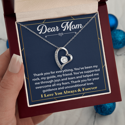 Dear Mom - a Mom Like You is the Sweetest Gift - Forever Love Necklace