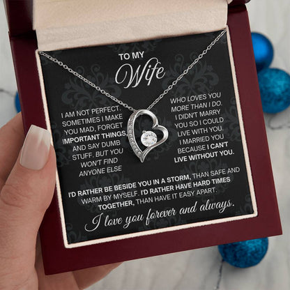 To My Beautiful Wife, You Are the Calm in My Busy Mind - Forever Love Necklace