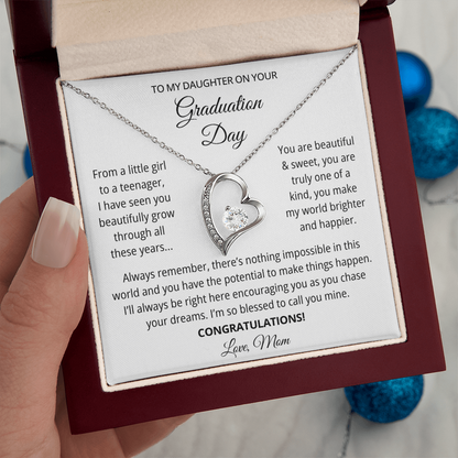 To My Daughter Graduation Gift Necklace From Mom