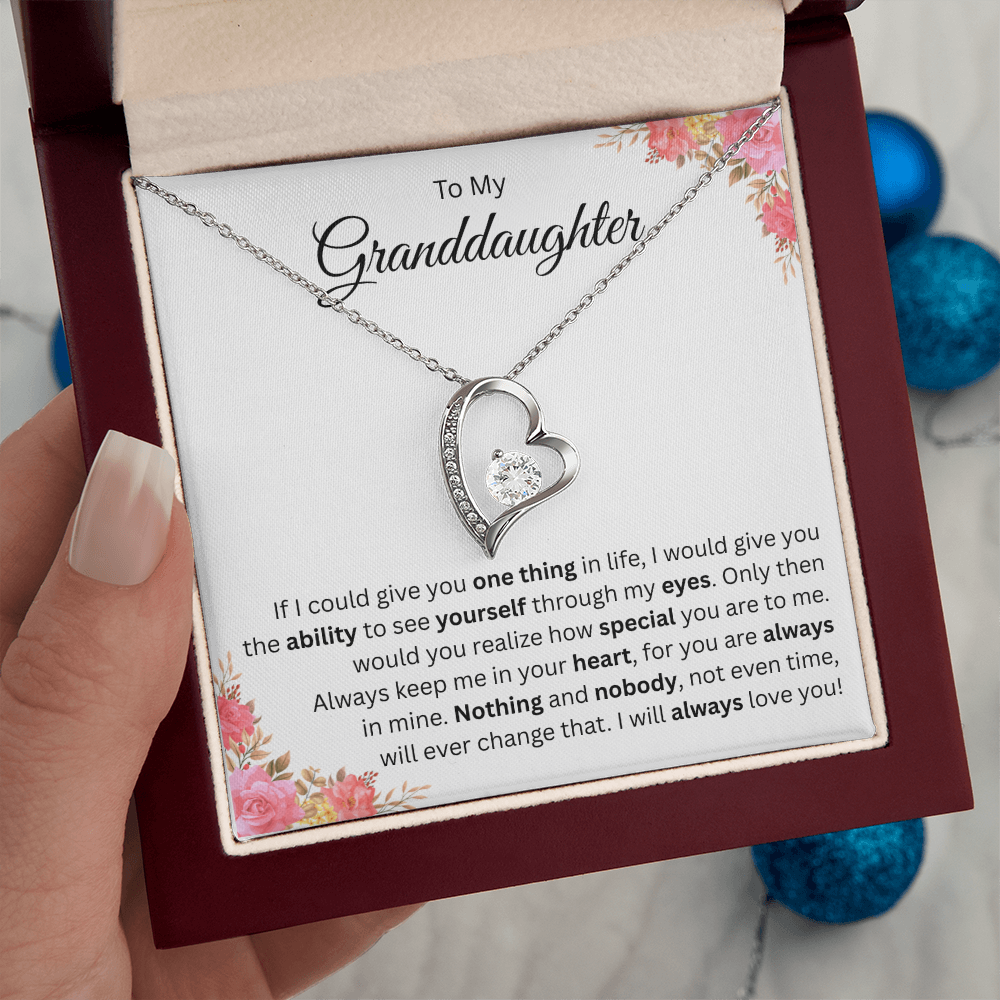 To My Beautiful Granddaughter Necklace From Grandma and Grandpa