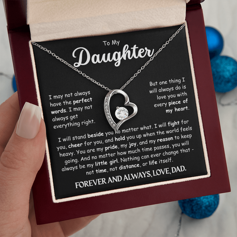 To My Daughter Necklace – Forever Love Gift from Mom or Dad