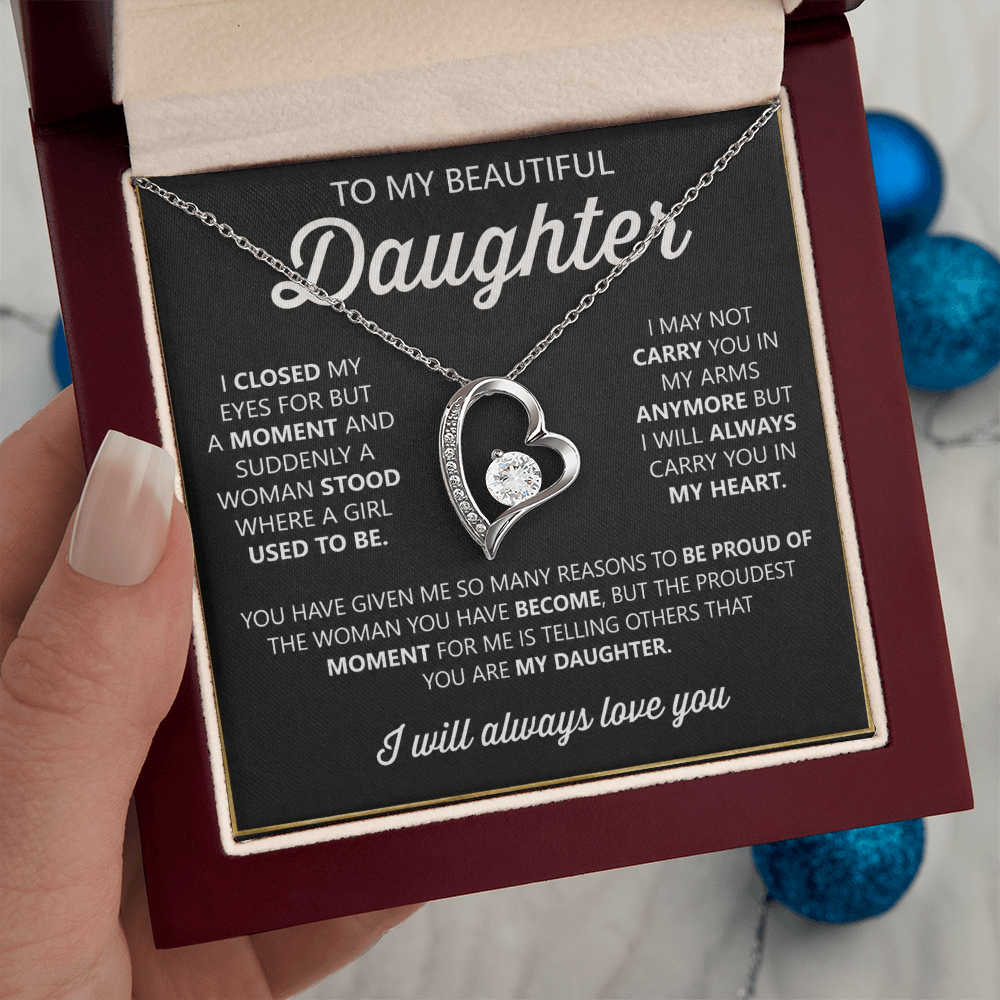 To My Daughter Necklace – Heartfelt Gift from Mom or Dad