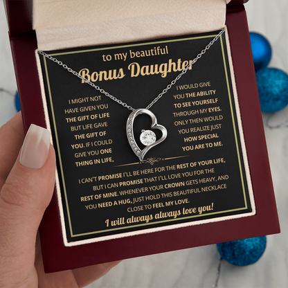 Bonus Daughter Gifts from Stepdad Stepmom With Heartfelt Message & Gift Box