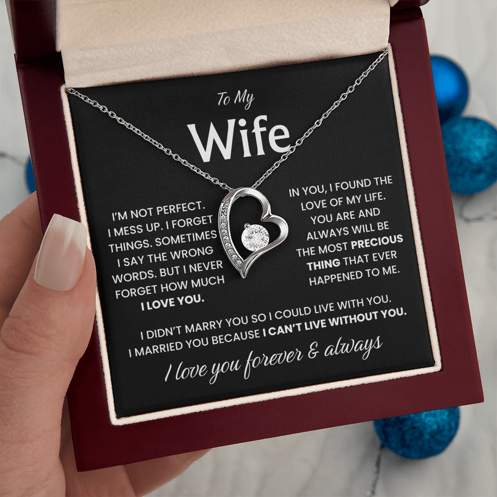 To My Wife Gifts For Her - Forever Love Necklace