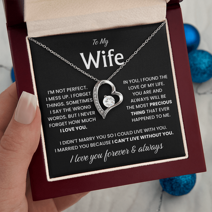 To My Wife Gifts For Her - Forever Love Necklace
