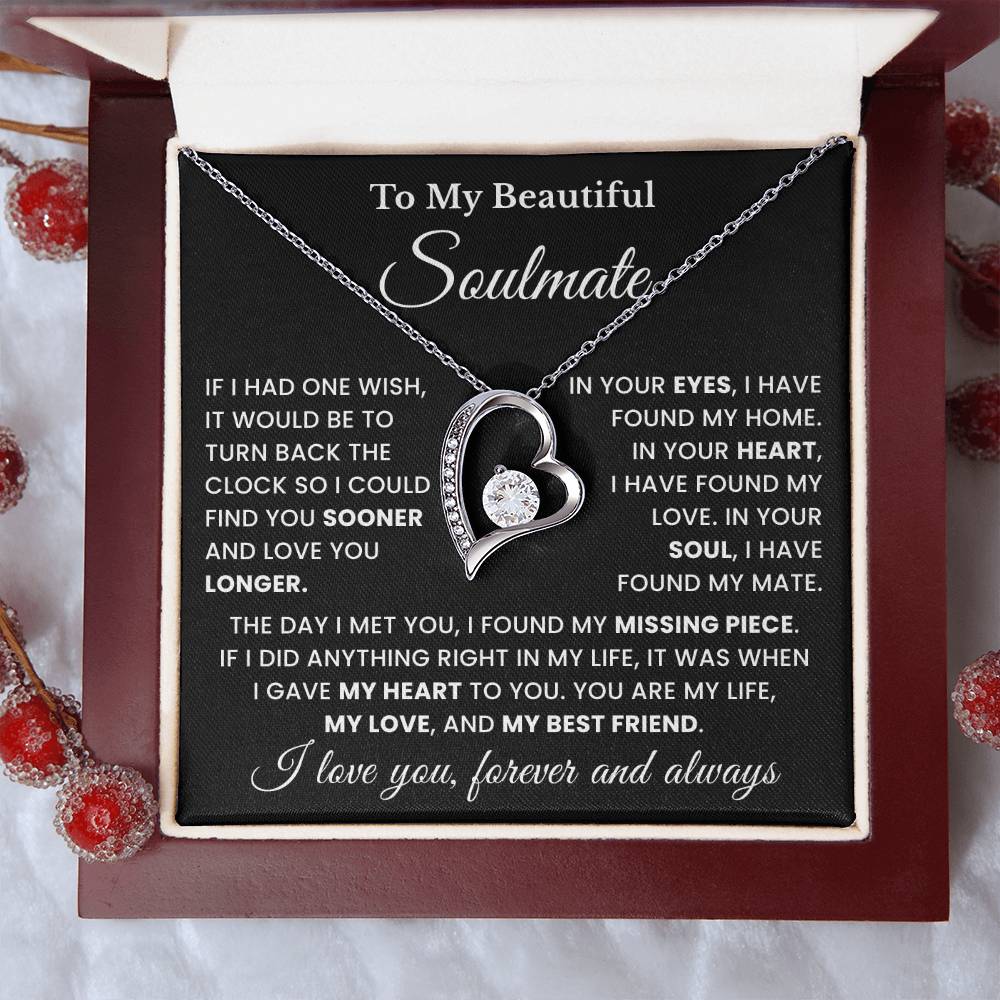 To My Soulmate - My Life, My Love & My Best Friend - Forever Love Necklace