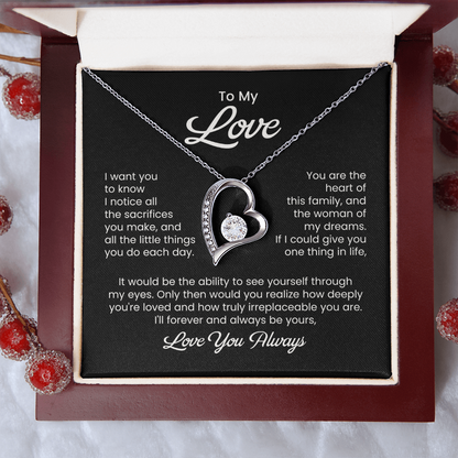 Necklace for Wife From Husband, Anniversary Gifts, Christmas, Birthday Jewelry Gifts for Wife
