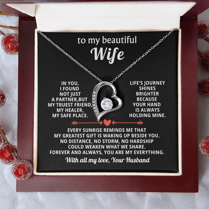 Gift For Wife - Thank You For Being A Great Life Partner - Forever Love Necklace