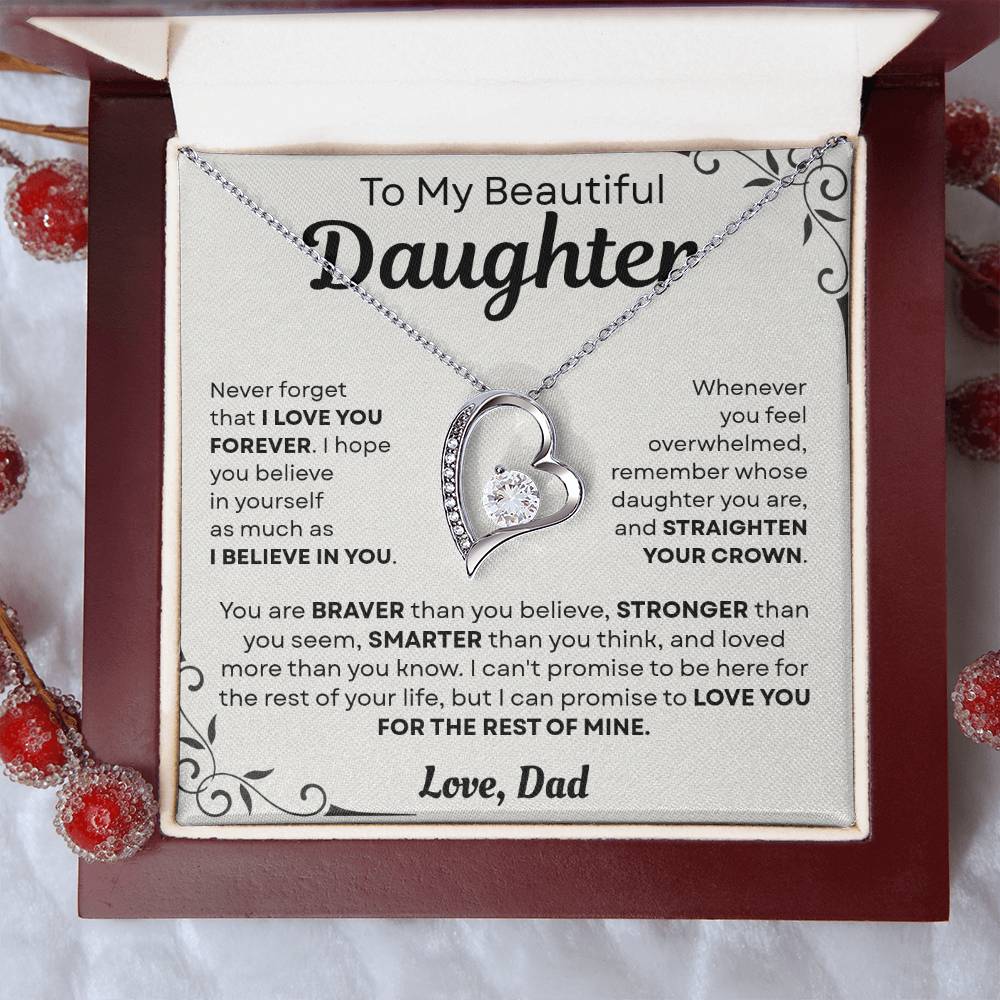 To My Daughter Necklace – Special Keepsake Gift from Loving Dad