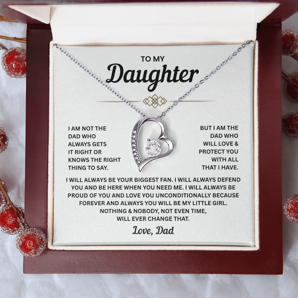 To My Beautiful Daughter Necklace – Forever Love Necklace | Sentimental Gift from Mom