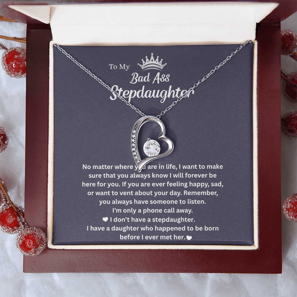 To My Stepdaughter - I'll Always Be With You - Forever Love Necklace