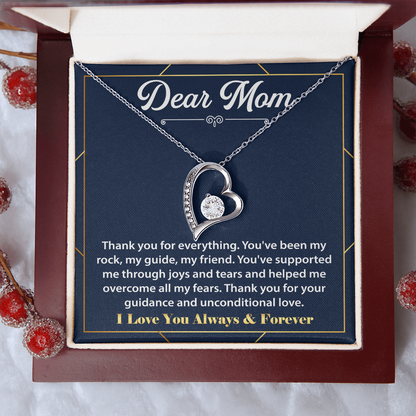 Dear Mom - a Mom Like You is the Sweetest Gift - Forever Love Necklace
