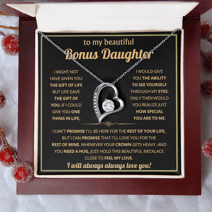 Bonus Daughter Gifts from Stepdad Stepmom With Heartfelt Message & Gift Box
