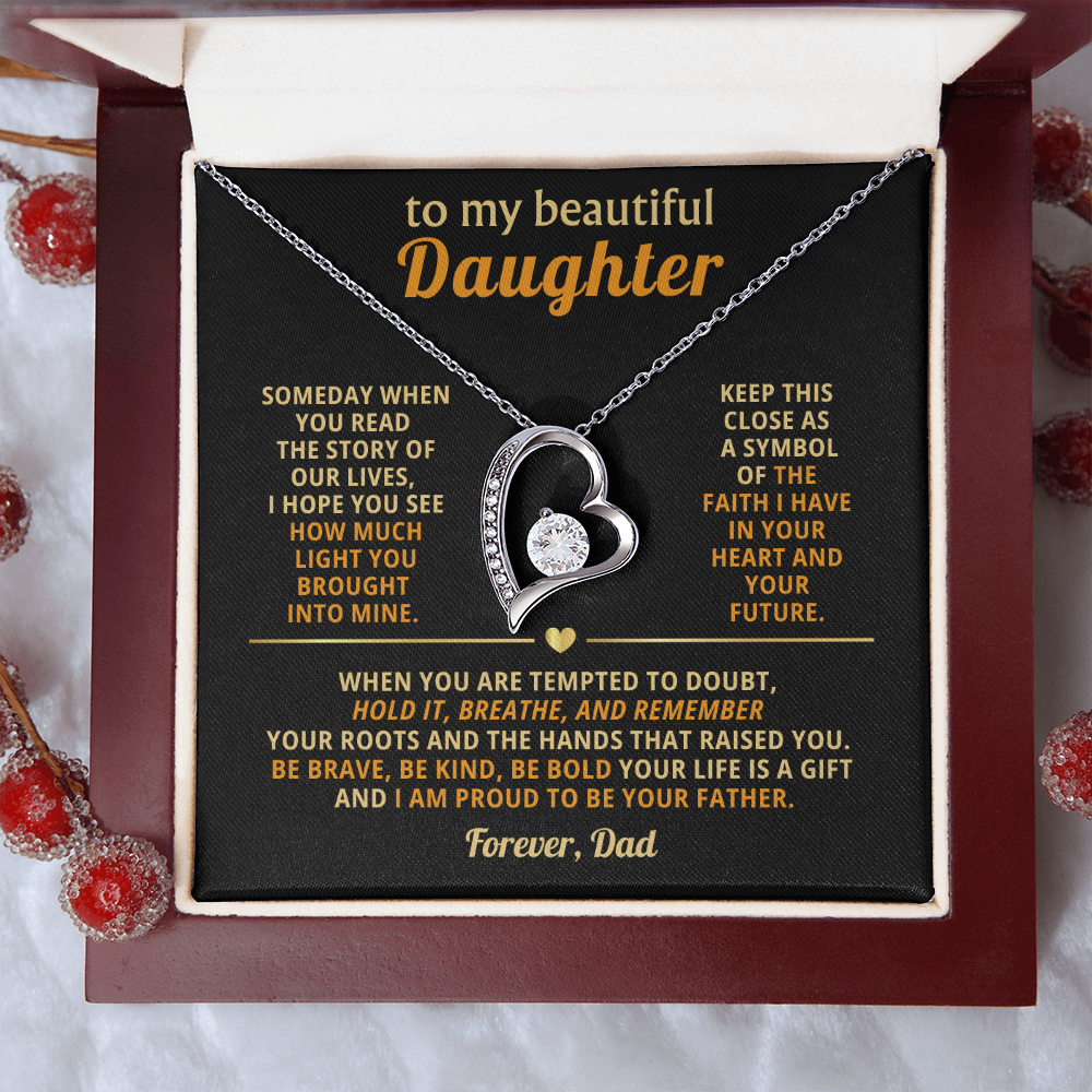 Meaningful Gift for Daughter - I Am So Proud of You - Forever Love Necklace