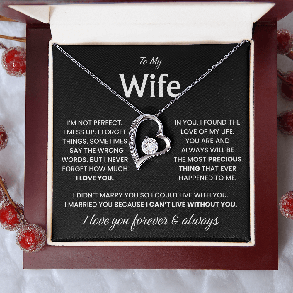 To My Wife Gifts For Her - Forever Love Necklace