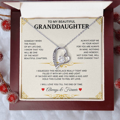To My Granddaughter Keep This Close and Remember How Much You Are Loved Heartfelt Gift