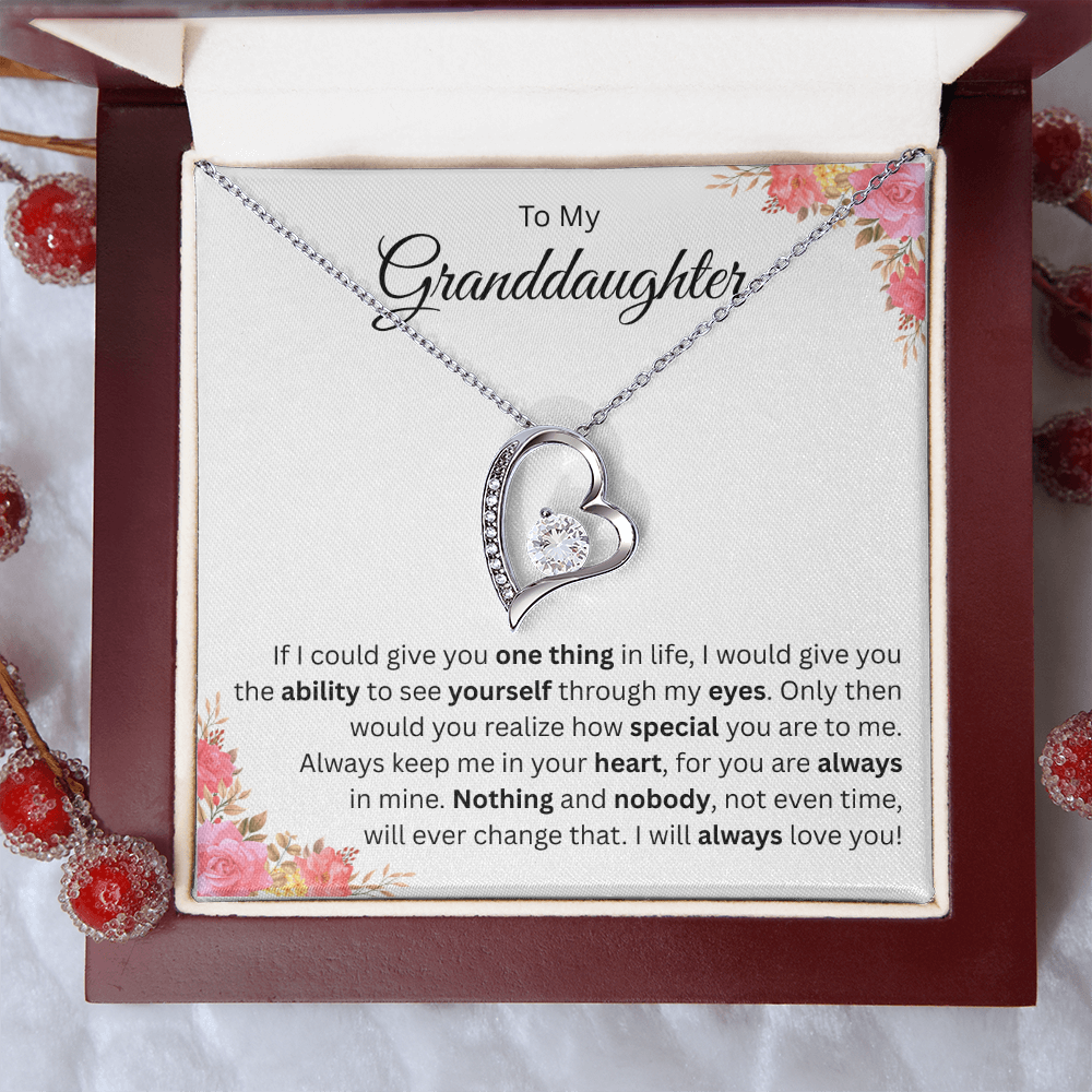 To My Beautiful Granddaughter Necklace From Grandma and Grandpa
