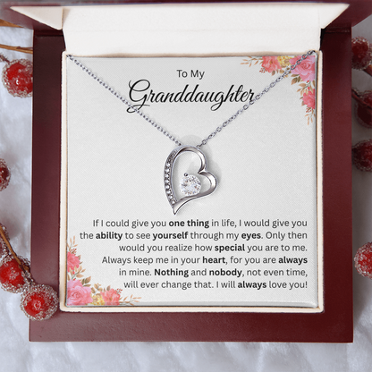 To My Beautiful Granddaughter Necklace From Grandma and Grandpa