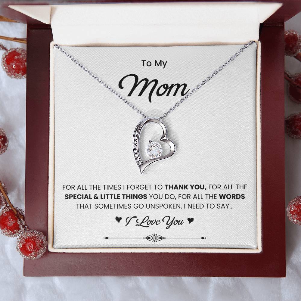 To My Mom Necklace from Daughter | Meaningful 2026 Forever Love Gift
