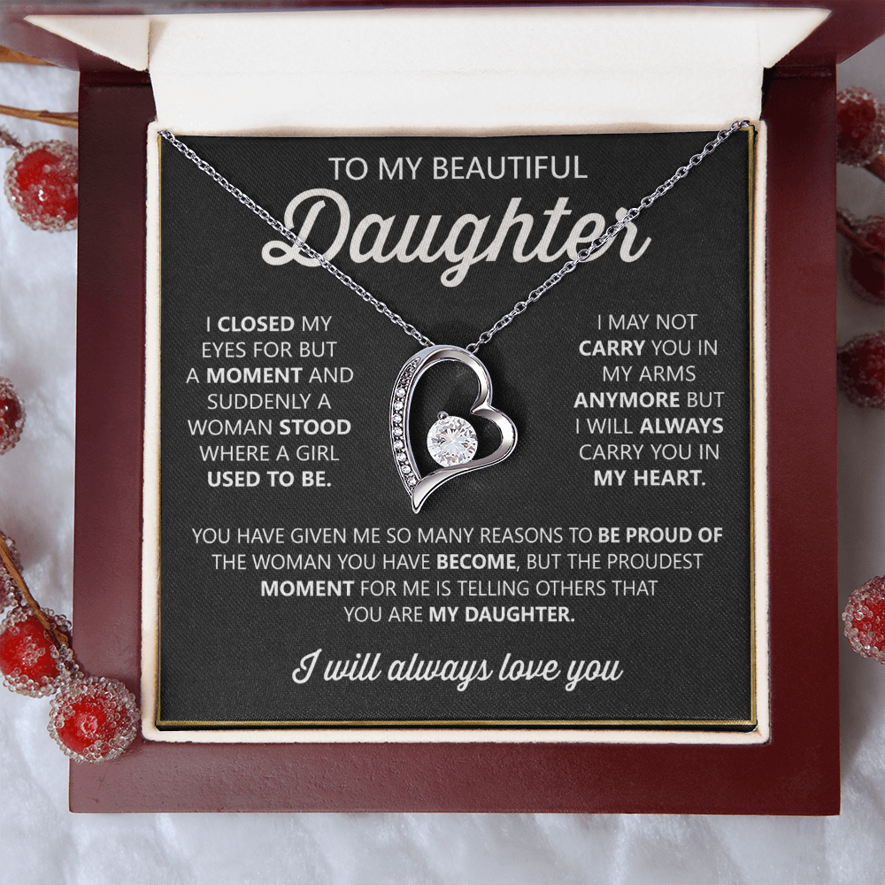 To My Daughter Necklace – Heartfelt Gift from Mom or Dad
