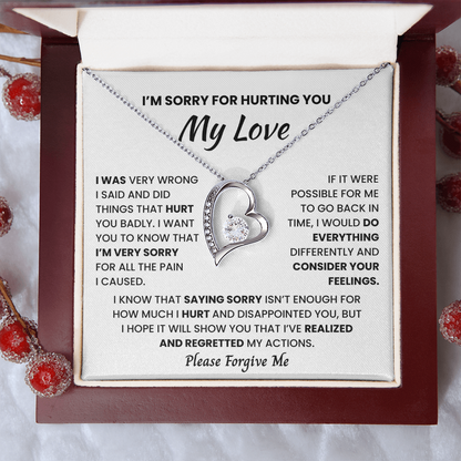 I'm Sorry Necklace – Heartfelt Apology Gift Necklace for Her