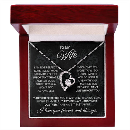 To My Beautiful Wife, You Are the Calm in My Busy Mind - Forever Love Necklace