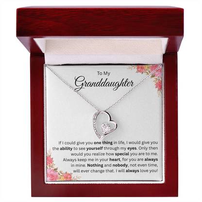 To My Beautiful Granddaughter Necklace From Grandma and Grandpa