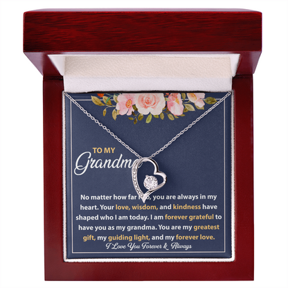 Forever Love Necklace - I Am Always Grateful to Have You as My Grandma