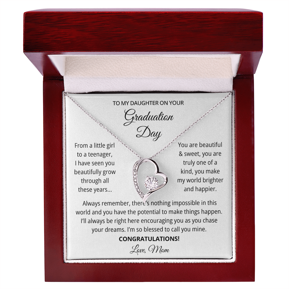 To My Daughter Graduation Gift Necklace From Mom