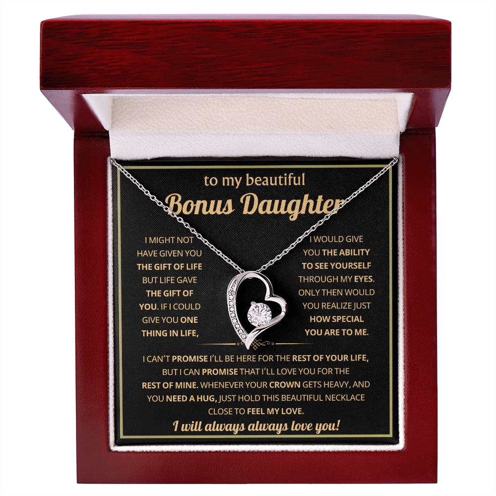 Bonus Daughter Gifts from Stepdad Stepmom With Heartfelt Message & Gift Box