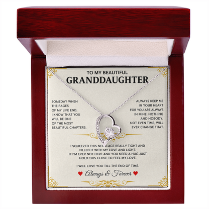 To My Granddaughter Keep This Close and Remember How Much You Are Loved Heartfelt Gift