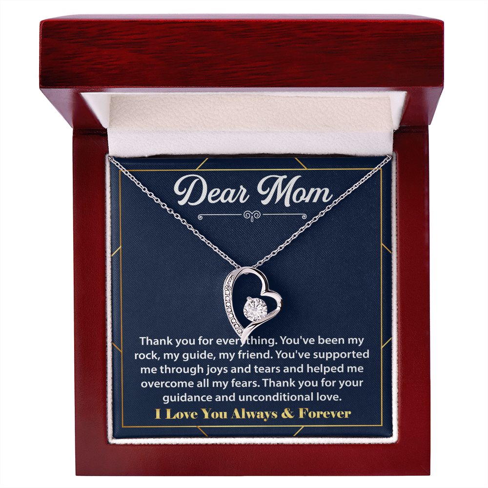 Dear Mom - a Mom Like You is the Sweetest Gift - Forever Love Necklace
